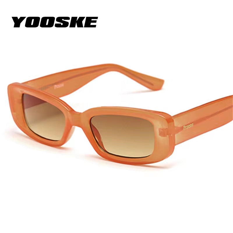 Vintage Rectangle Sunglasses Women Men Luxury Designer Retro Marble Square Y2K Sun Glasses Female Shades UV400